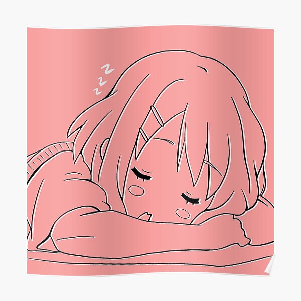 Anime Girl Sleeping Poster