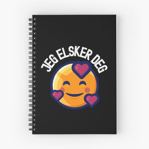 Item preview, Jeg elsker deg I Love You in Norwegian emoji love designed and sold by mikoala50.