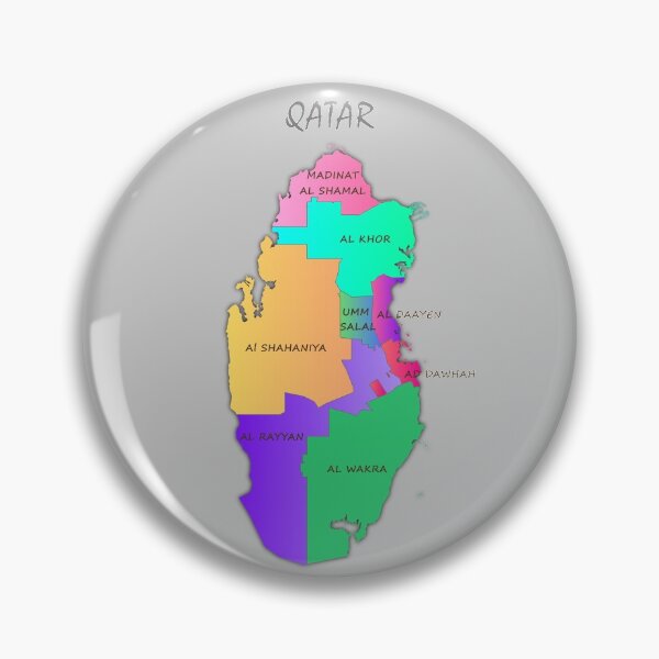 Item preview, Map of Qatar with municipalities,  Qatar map  designed and sold by mashmosh.