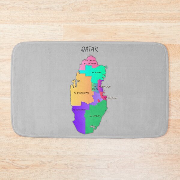 Item preview, Map of Qatar with municipalities,  Qatar map  designed and sold by mashmosh.