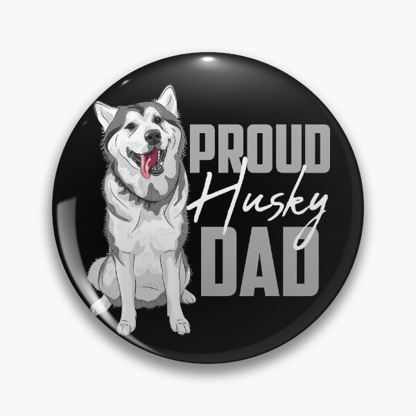 Item preview, Proud Siberian Husky Dad Black designed and sold by SoccaTamam.