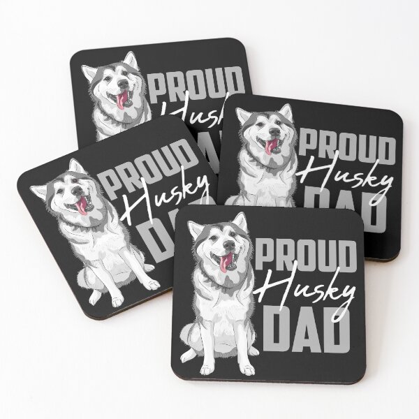 Item preview, Proud Siberian Husky Dad Black designed and sold by SoccaTamam.