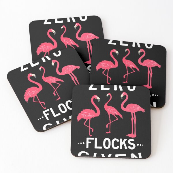 Item preview, Zero Flocks Given Flamingo Summer Beach Bird Jokes designed and sold by IanSummer53.