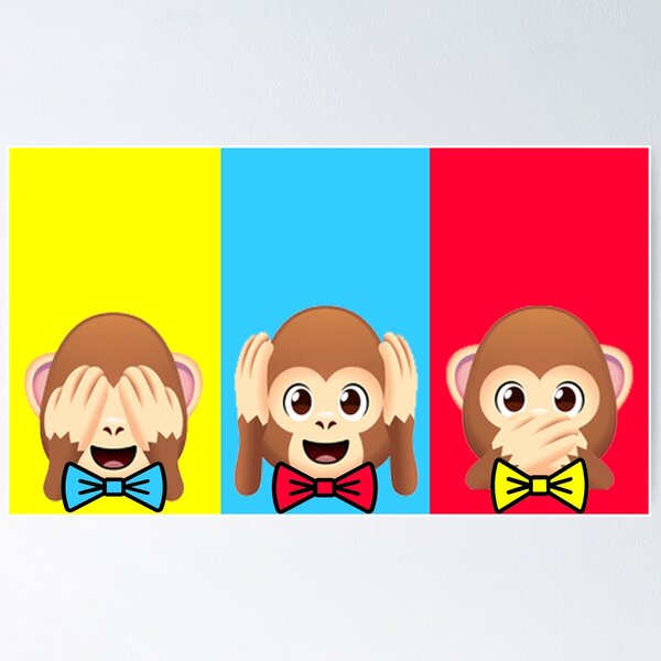 Item preview, the three monkeys I do not hear i do not see i do not talk designed and sold by princevb2011.