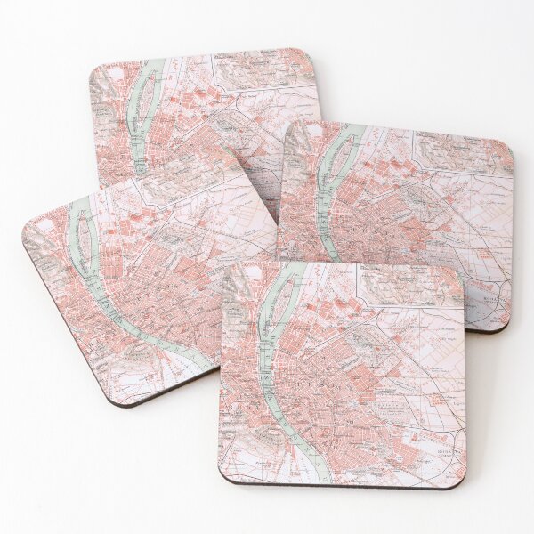 Item preview, Budapest, Hungary, antique map, antique print designed and sold by TigrisOldprints.
