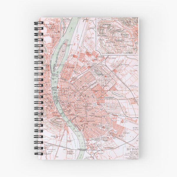 Item preview, Budapest, Hungary, antique map, antique print designed and sold by TigrisOldprints.