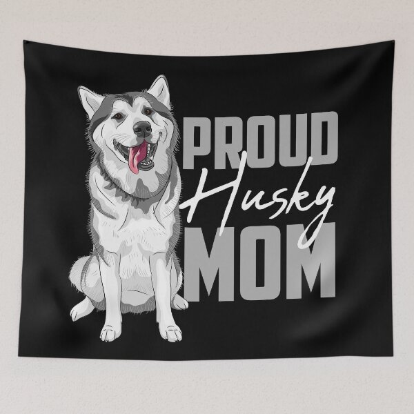 Item preview, Proud Siberian Husky Mom Black designed and sold by SoccaTamam.