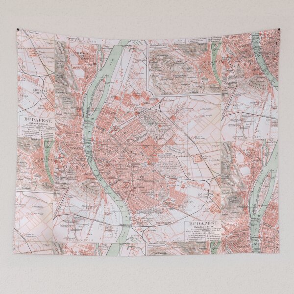 Item preview, Budapest, Hungary, antique map, antique print designed and sold by TigrisOldprints.