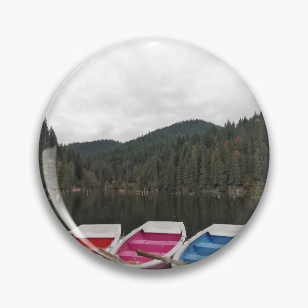 Item preview, Colorful boats at Red Lake, Romania designed and sold by stefavram.