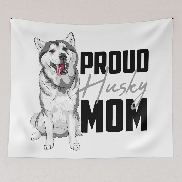 Item preview, Proud Siberian Husky Mom White designed and sold by SoccaTamam.
