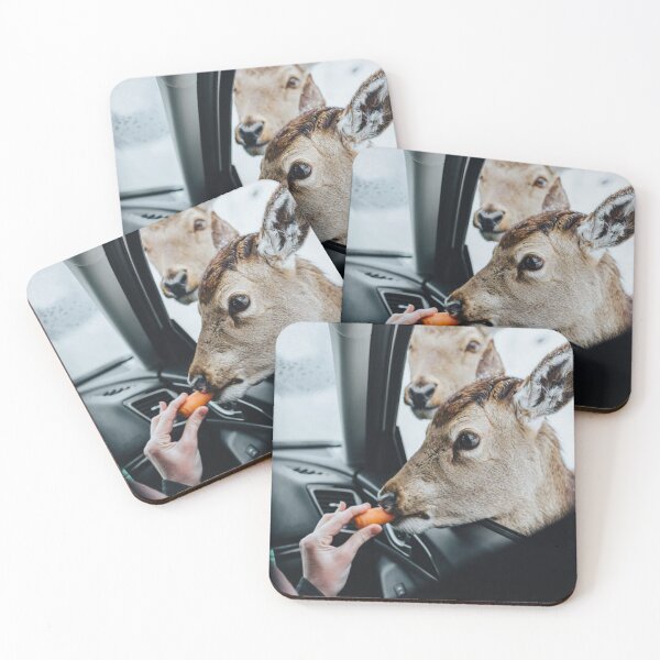 Item preview, DEER BEING PET & FED THROUGH A CAR WINDOW designed and sold by CUTESTUFFnow.