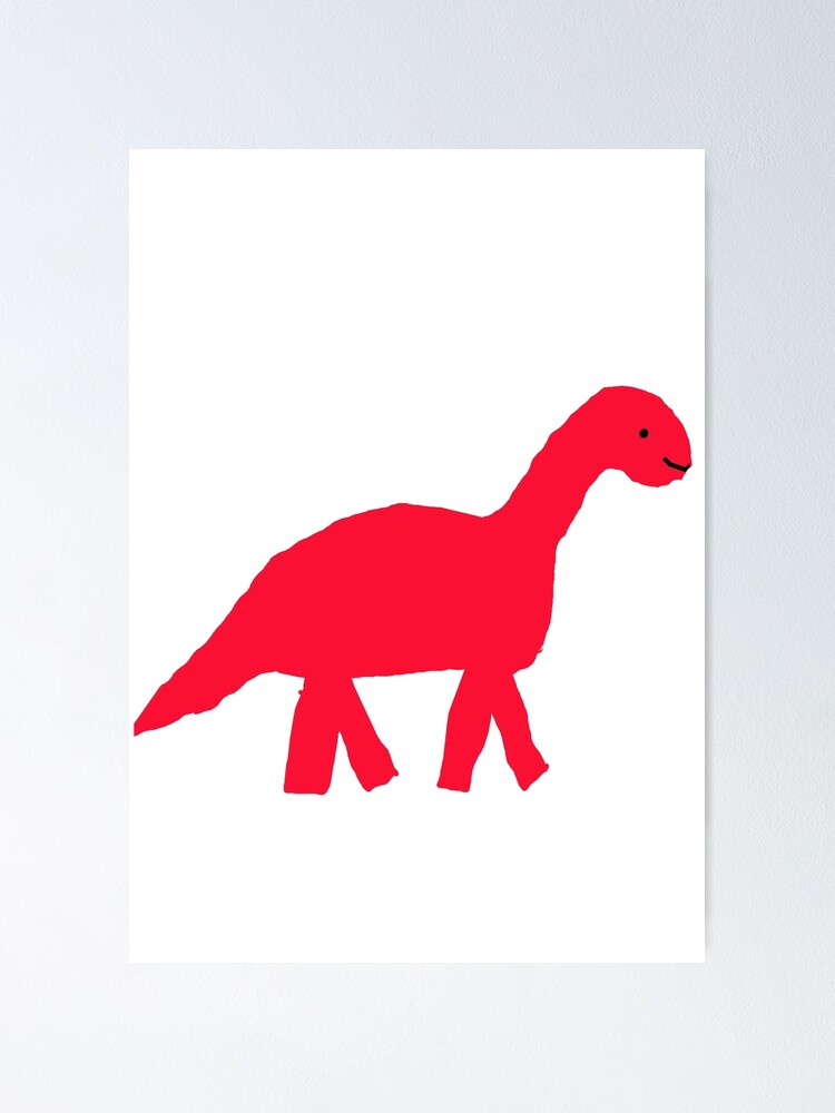 cute red dinosaur