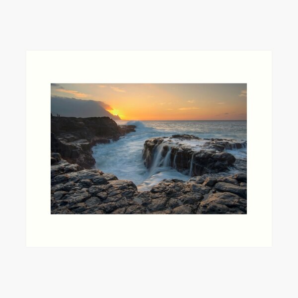 The Queens Bath - Kauai Art Print