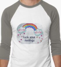 Fuck Your Feelings (Rainbow) Men's Baseball ¾ T-Shirt