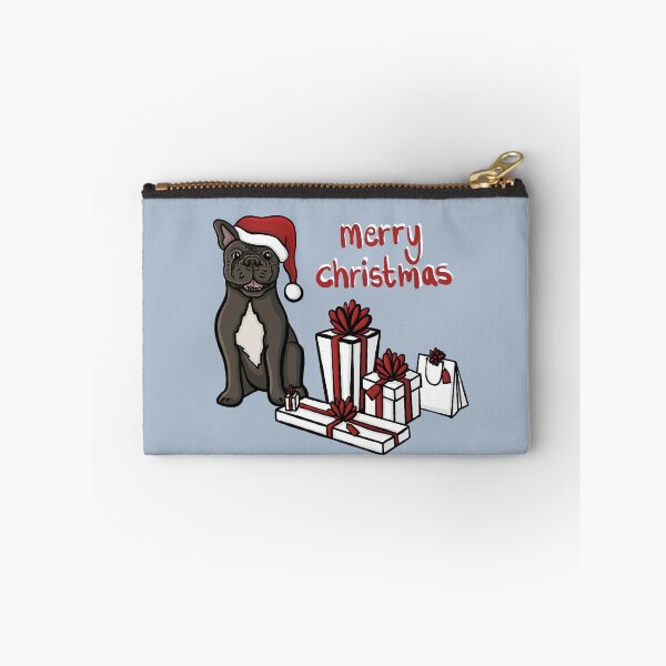 Item preview, Merry Christmas French Bulldog Santa Hat And Gifts Digital Illustration designed and sold by AlmightyClaire.