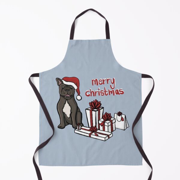 Item preview, Merry Christmas French Bulldog Santa Hat And Gifts Digital Illustration designed and sold by AlmightyClaire.