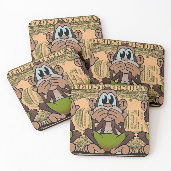 Item preview, Three monkeys with a $ 1 bill designed and sold by princevb2011.