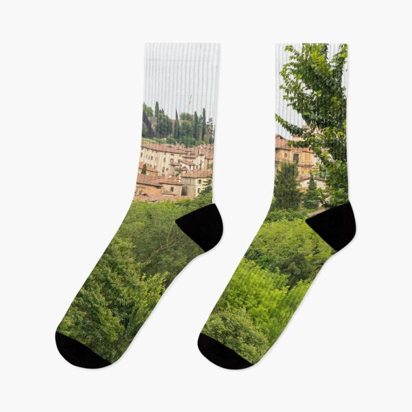 Item preview, Beautiful Bergamo Lombardy Italy - Citta Alta Upper City and Rocca di Bergamo Castle designed and sold by Georgia Mizuleva.