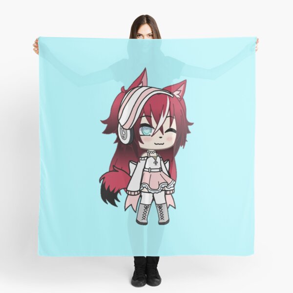 Pink Purple Cute Gacha Character With Attitude Scarf By Gacha Art Redbubble