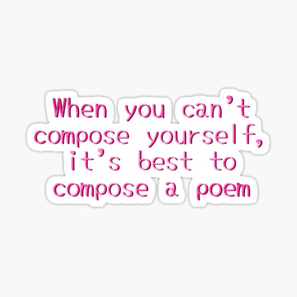 Item preview, Compose a poem designed and sold by MaryAreWe.