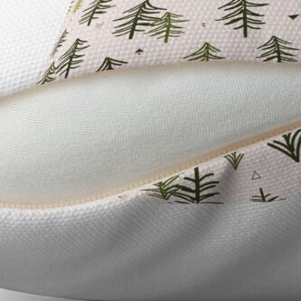 Coussin ''Motif de sapins griffonnés' : autre vue