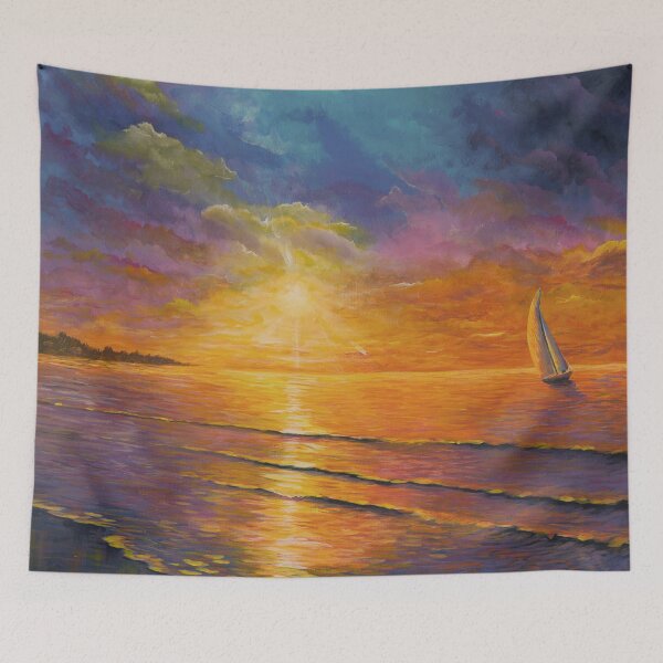 Item preview, Nightfall's opening scene, sunset seascape designed and sold by Debra Dickson.