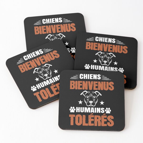 Aperçu de l'œuvre Chiens bienvenus humains tolérés humour drôles créée et vendue par joozybart.