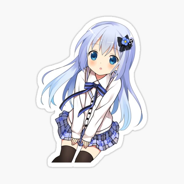 high quality print anime school girl in seifuku uniform sticker by animejinsei redbubble