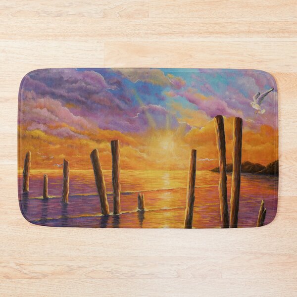 Item preview, Sunset on the bay seascape painting designed and sold by Debra Dickson.