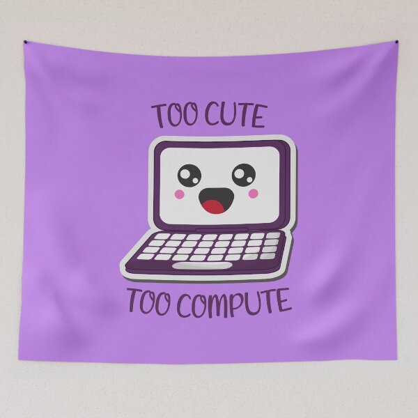 Item preview, Too cute too compute Kawaii laptop designed and sold by KawaiiPark.