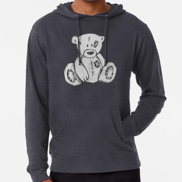 Teddy bear head ripped off hoodie sales