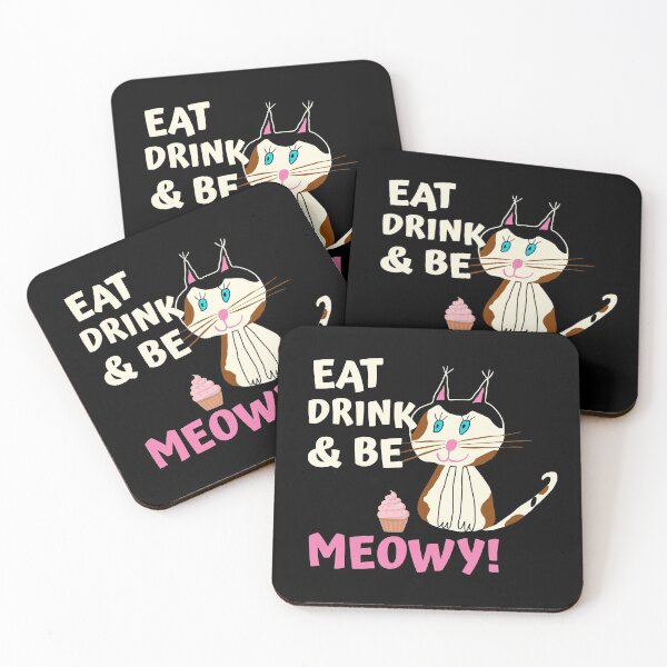 Item preview, Eat drink and be meowy designed and sold by GalleryNora.