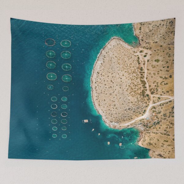 Item preview, Greece Beach aerial view designed and sold by SoulforEye.