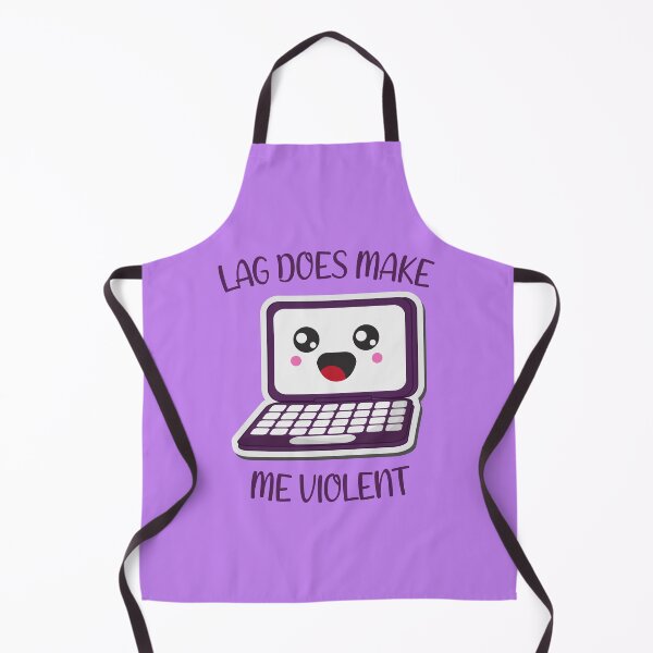 Aperçu de l'œuvre Lag me rend violent ordinateur portable Kawaii créée et vendue par KawaiiPark.