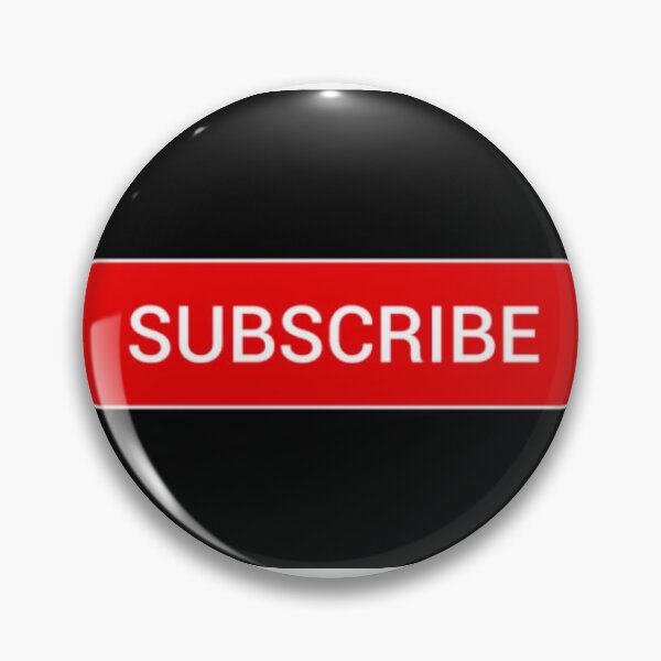 Item preview, Subscribe button red & black  designed and sold by Budgiebirb.
