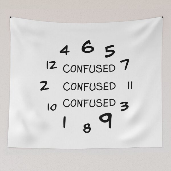 Item preview, Confused Clock designed and sold by RitaLaiArt.