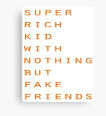 Super Rich Kid Canvas Print