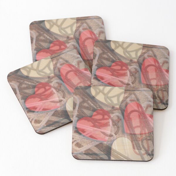 Item preview, Paper Clips and Wooden Hearts Abstract designed and sold by Sherry Hallemeier.