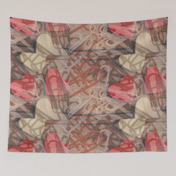 Item preview, Paper Clips and Wooden Hearts Abstract designed and sold by Sherry Hallemeier.