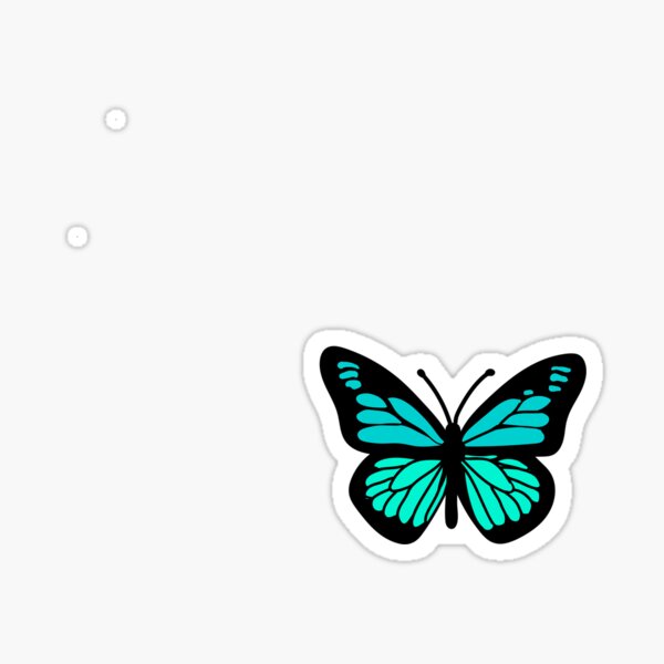 "Blue butterfly" Sticker by andreamunteanuu Redbubble