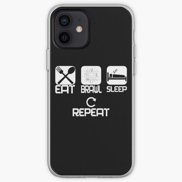 Mangez répétition de bagarre de sommeil Coque souple iPhone