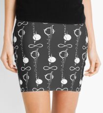 Commander Tattoo - White Design Mini Skirt