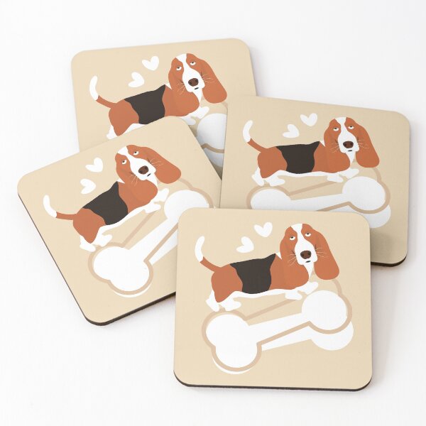 Item preview, Cute Tricolor Basset Hound designed and sold by Lulupainting.