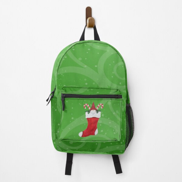 Item preview, Gnome in Christmas Stocking With Candy Canes Holly Leaves designed and sold by DeerSpirit.