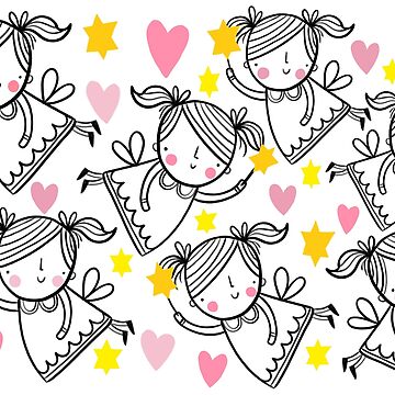 Artwork thumbnail, Fairy Swarm fairies flying with fairy wings and wands by stamptout
