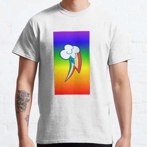 Men's Dash Cutie Rainbow T-Shirt - Weißes Basic Shirt Mit Regenbogen-Aufdruck