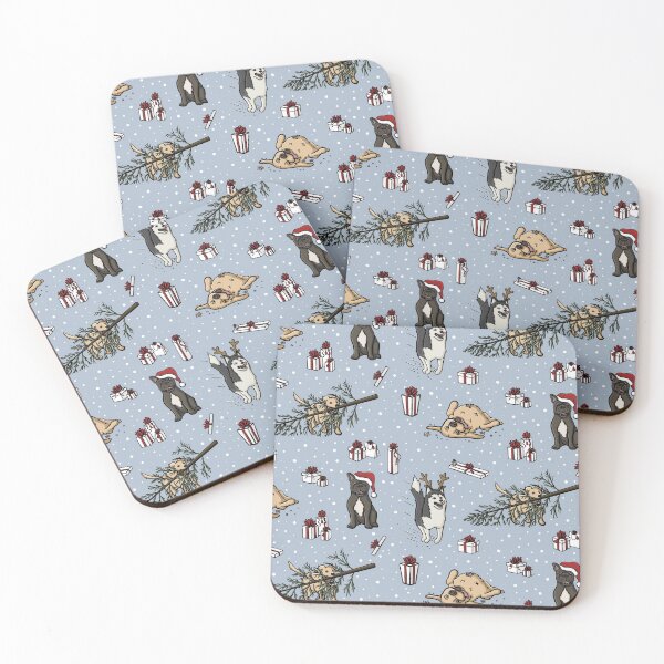 Item preview, Malamute, Golden Retriever, Labrador, French Bulldog Christmas Dog And Gifts Pattern Digital Illustration designed and sold by AlmightyClaire.