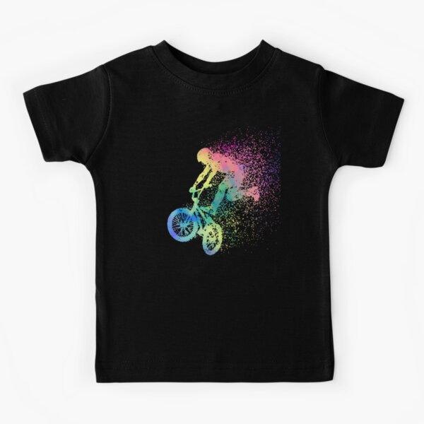 BMX Rider Doing a Trick, Eat sleep crash repeat Design for BMXER Dad and mom Kids T-Shirt