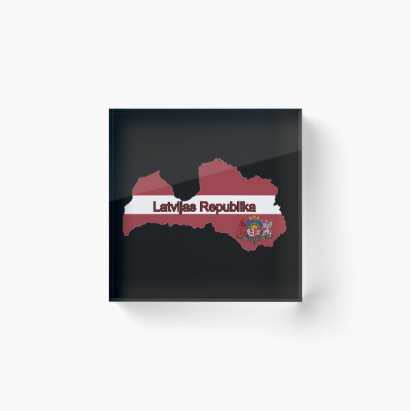 Item preview, Latvian map and flag colors designed and sold by Travellerz.
