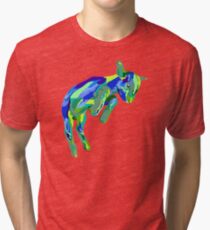 Leaping Blue Goat Tri-blend T-Shirt